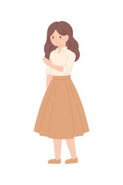 korean woman character isolated icon