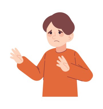 sad young man isolated icon
