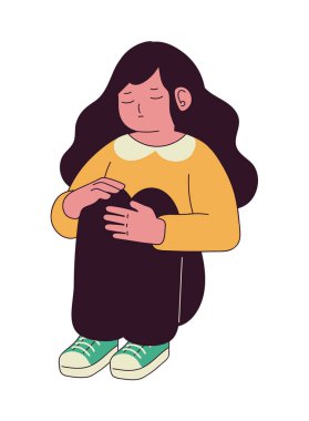 depressed woman sitting, mental health