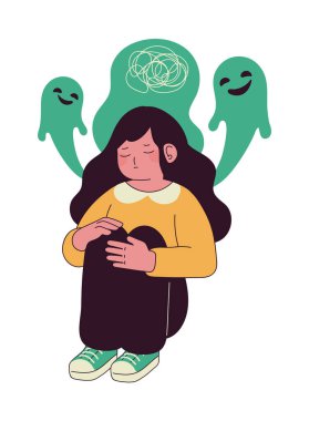 mental health, woman good and bad mood