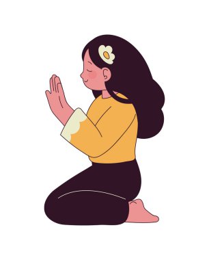happy girl character isolated icon