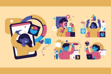 set of developer people website work