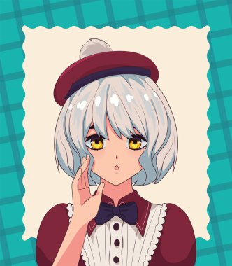 anime girl fashionable character, style