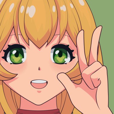 anime young girl avatar design