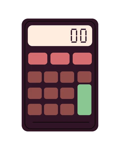 Financial Calculator Flat Isolated Icon — Vetor de Stock