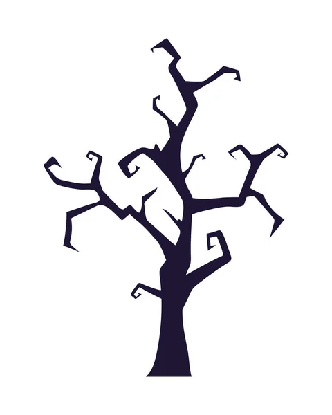 Dry Tree Isolated Icon Flat — Vector de stock