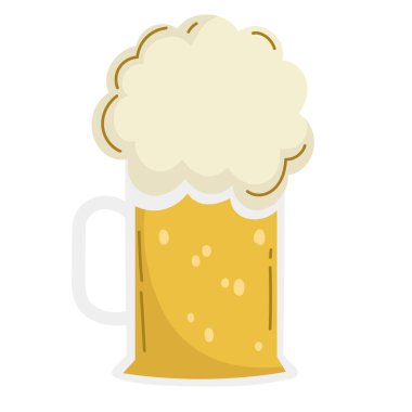 bira kupası simgesi izole edildi