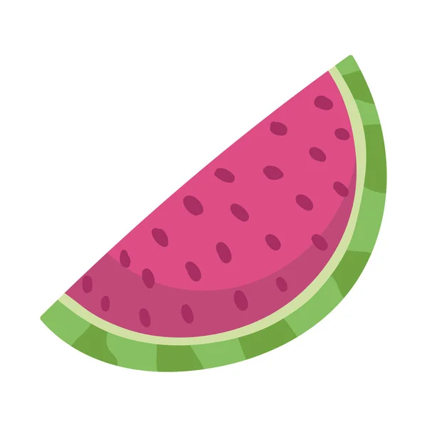 Sandía Fruta Fresca Icono Aislado — Vector de stock