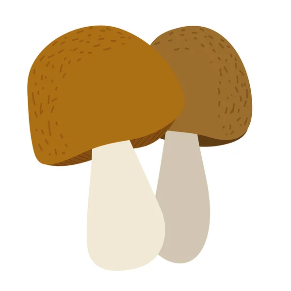 蘑菇自然图标扁平隔离 — 图库矢量图片