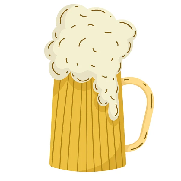 大杯啤酒图标分离 — 图库矢量图片
