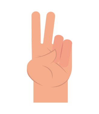 El barış ve aşk jest ikonu izole