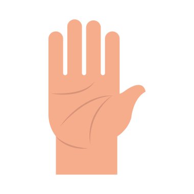 yükseltilmiş el hareketi simgesi izole edildi