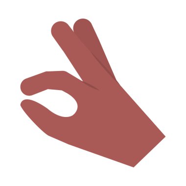 onay el hareketi simgesi izole edildi