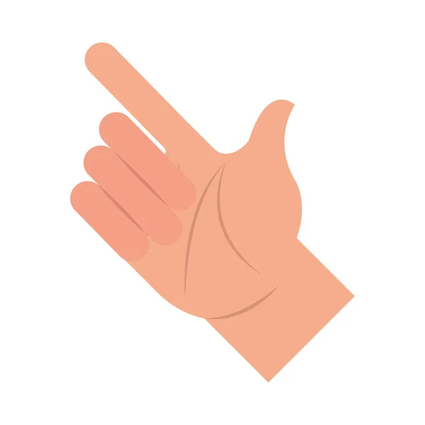 Pointing Hand Gesture Icon Isolated — Stock Vector