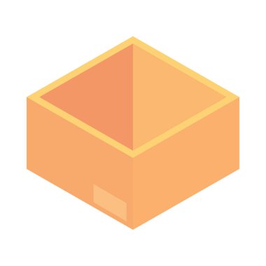 izometrik sanayi kutusu simgesi izole edildi