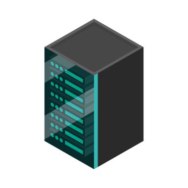 izometrik veritabanı sunucu simgesi izole edildi