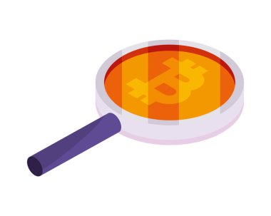 izometrik kripto para birimi bitcoin teknik simgesi