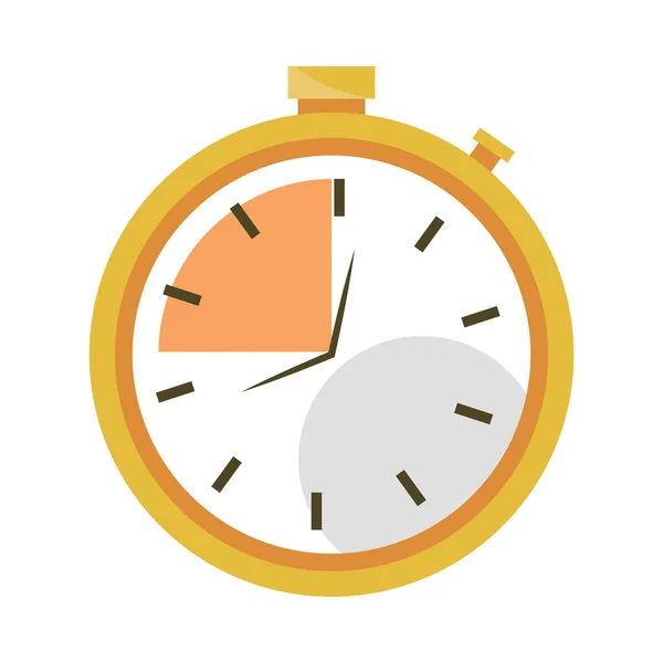 Horloge Temps Icône Chronomètre Isolé — Image vectorielle