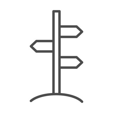 seyahat rehberi işaret okları, doğrusal simge izole