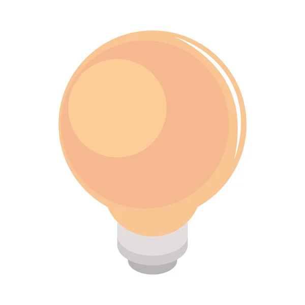 Isometric Light Bulb Icon Isolated — Stock Vector