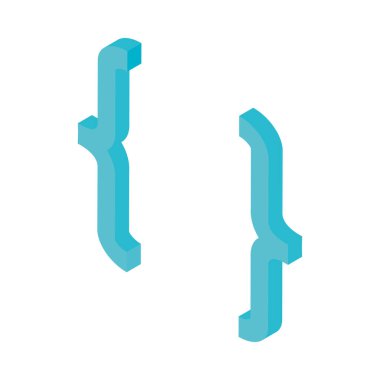 izometrik geliştirme konsepti simgesi izole edildi