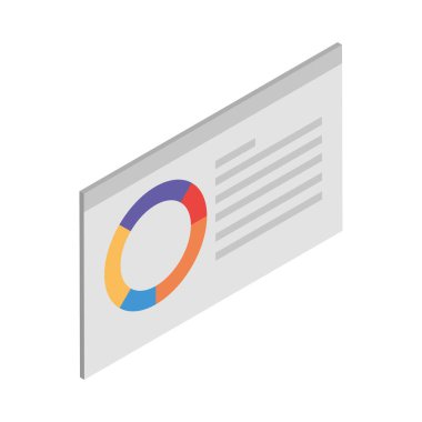 izometrik istatistik simgesi izole edildi