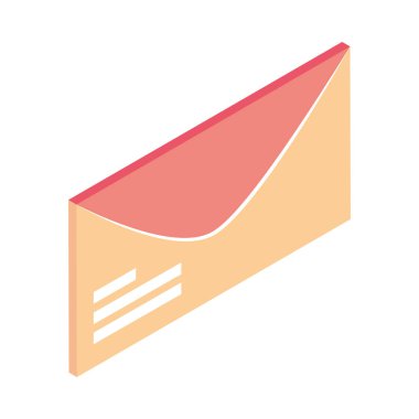 izometrik sosyal medya e- posta simgesi