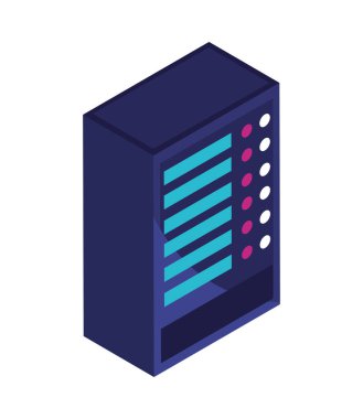 izometrik veritabanı sunucu simgesi izole edildi