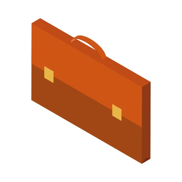 Isometric Business Briefcase Isolated Icon — Stock Vector