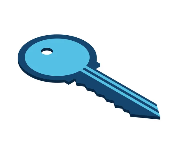 Immobilien Schlüssel Isometrisches Symbol Isoliert — Stockvektor