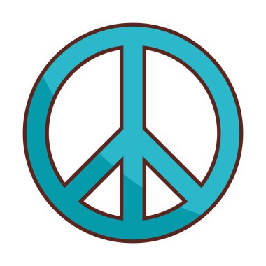 Barış çizgi film simgesi izole edildi