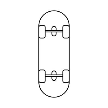 Kaykay taşıma lineer simgesi izole edildi