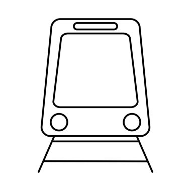 tren taşıma doğrusal simgesi izole edildi