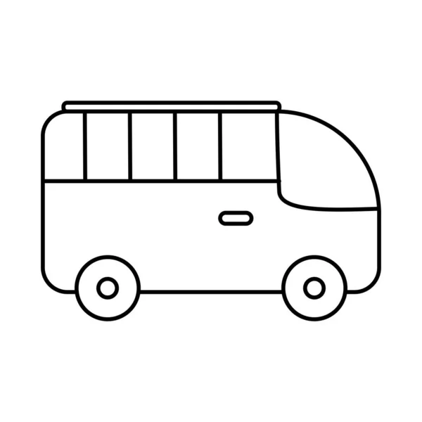 バス輸送線状のアイコンを隔離 — ストックベクタ