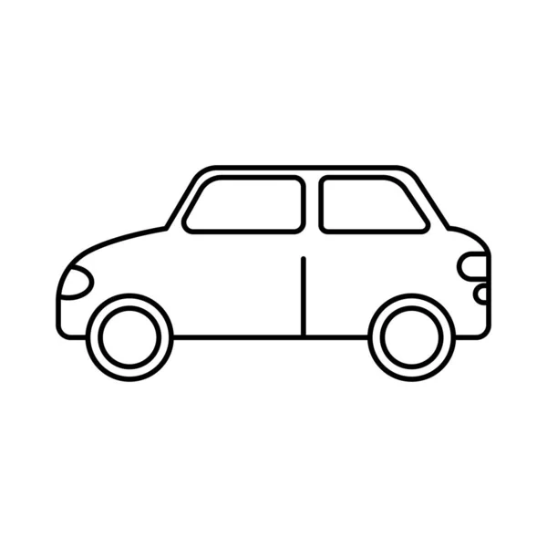 Coche Transporte Lineal Icono Aislado — Vector de stock