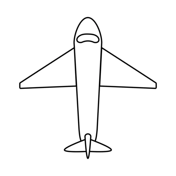 Plan Transport Icône Linéaire Isolé — Image vectorielle