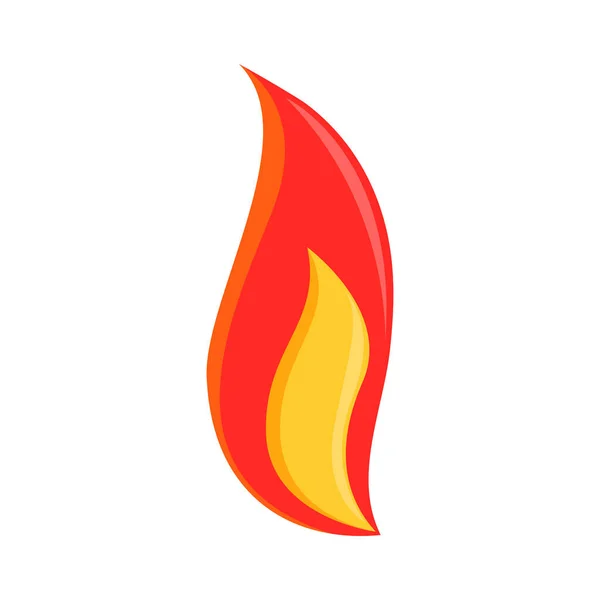 炎のアイコン白の背景デザイン — ストックベクタ