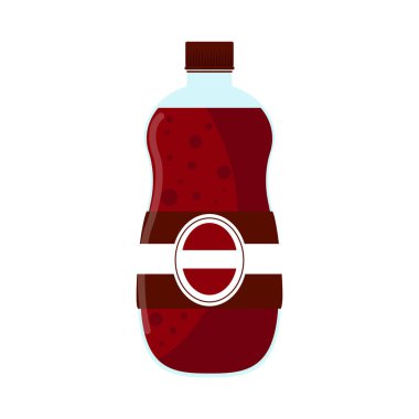 Plastik soda şişesi içecek ikonu izole
