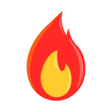 izole edilmiş simge beyaz arkaplanı ateşle