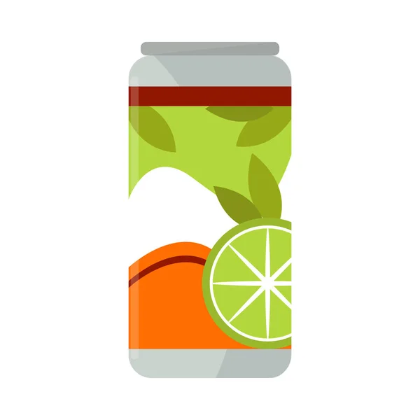 Lemonade Juice Can Beverage Icon Isolated — Stock Vector