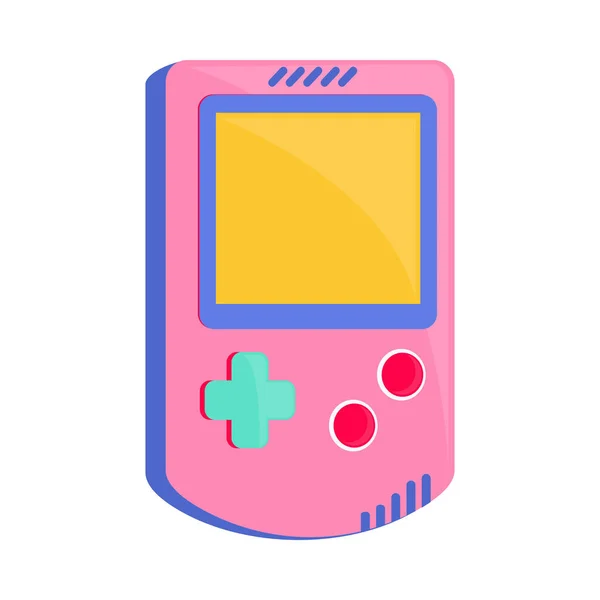 Retro Portable Game Icon Isolated — Stock Vector