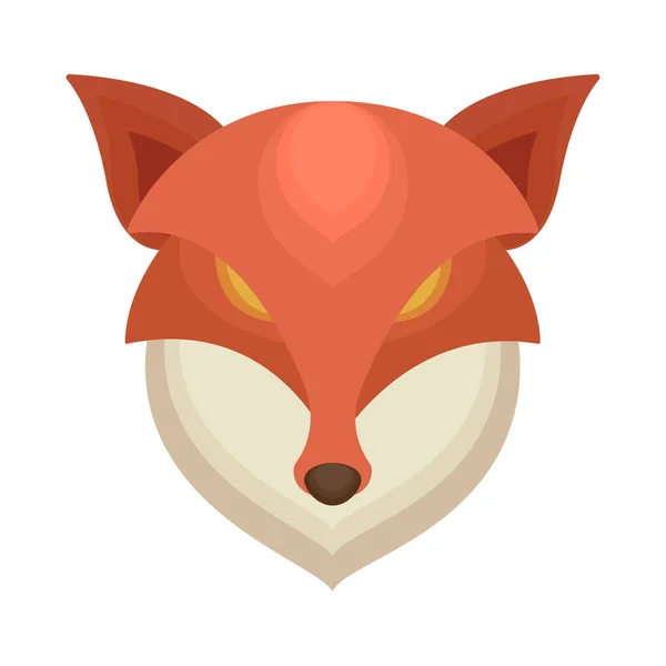 Zorro Animal Papel Arte Icono — Vector de stock