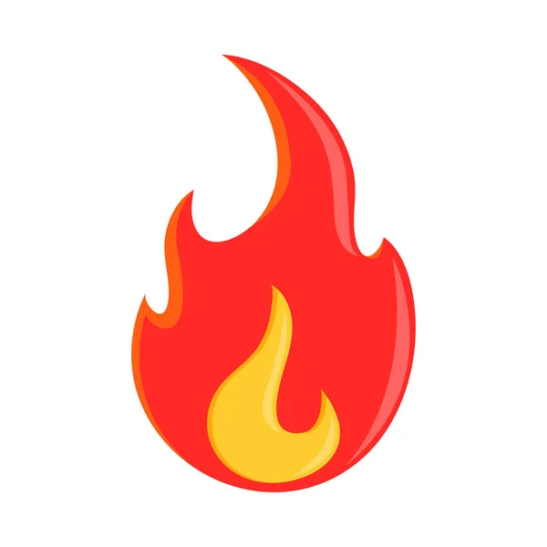 Fire Vector Icon White Background — Archivo Imágenes Vectoriales