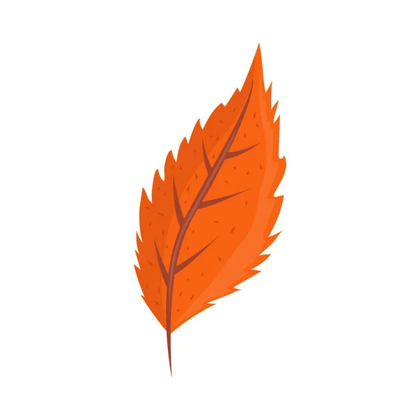 Trockenes Blatt Herbst Symbol Isoliert — Stockvektor