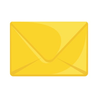 Beyaz arkaplanda simge e- posta sosyal medyası