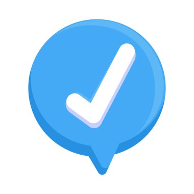 Beyaz arkaplanda simge kontrol işareti