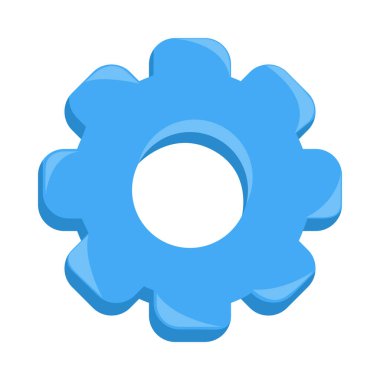 Beyaz arkaplanda simge dişli ayarı