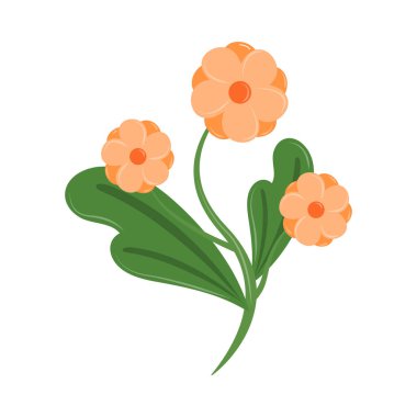 Çiçek yaprağı simgesi izole edilmiş düz