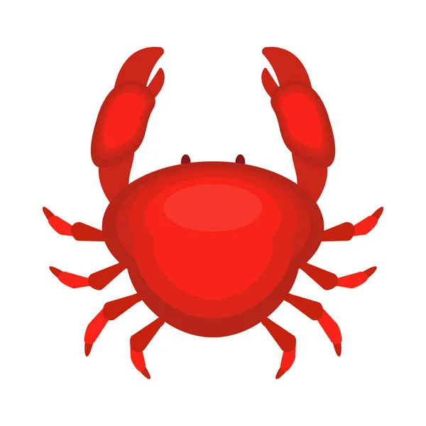 Krabbe Tier Papier Kunst Ikone — Stockvektor