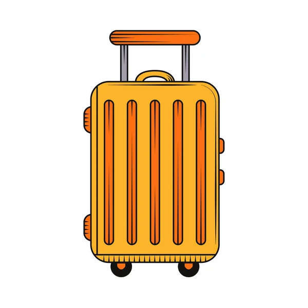 Resväska Ikonen Isolerad Vit Bakgrund — Stock vektor